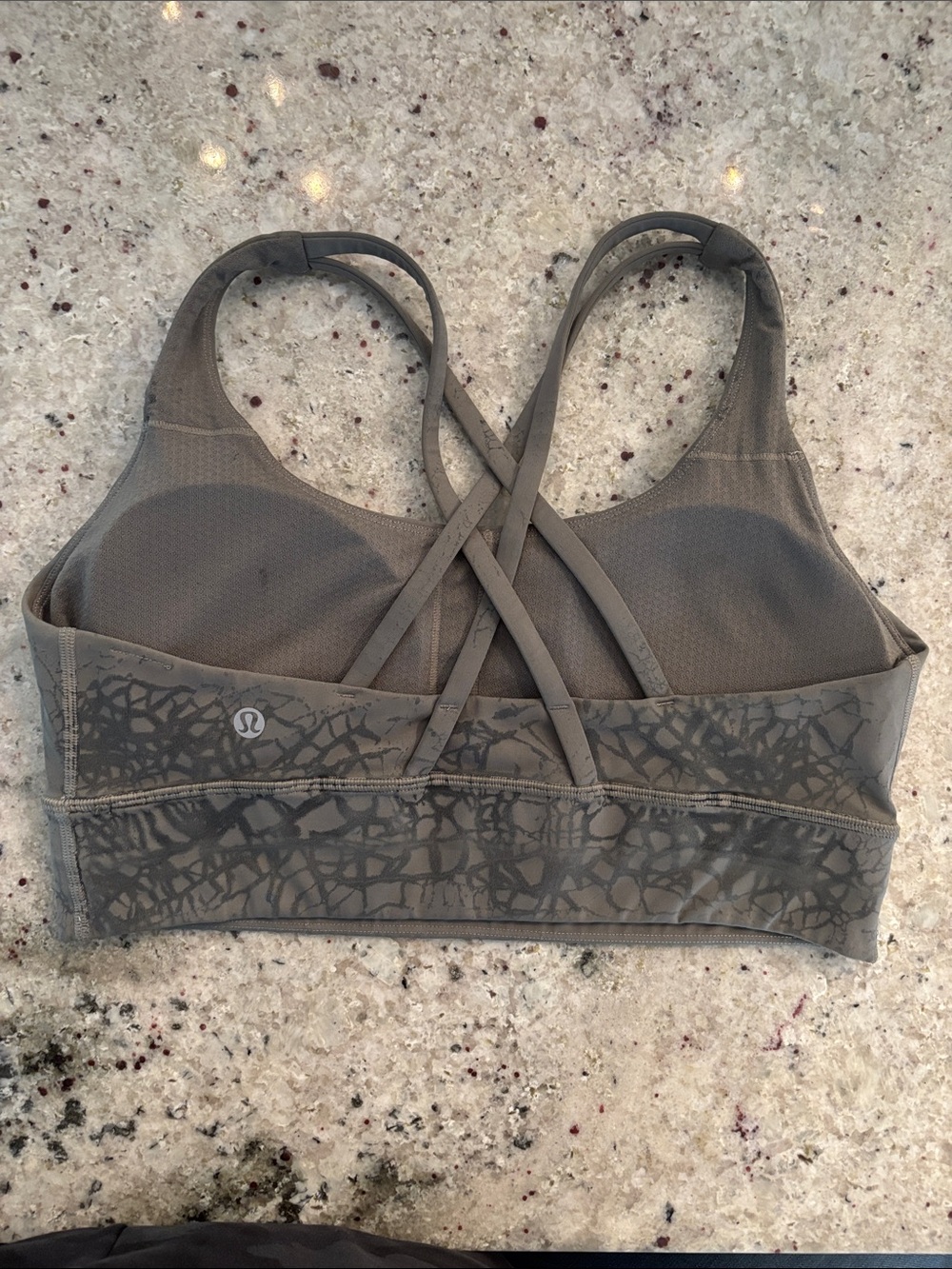 Lululemon Energy Bra in Olive Green Camo